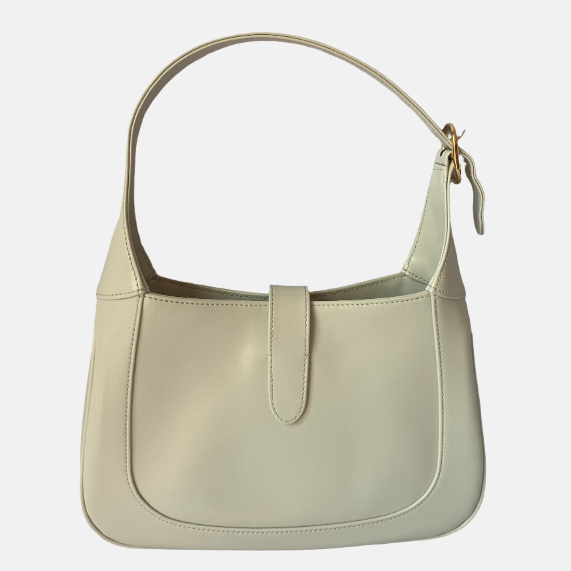 Gucci Jackie without Strap Leather White Small Travel Bag