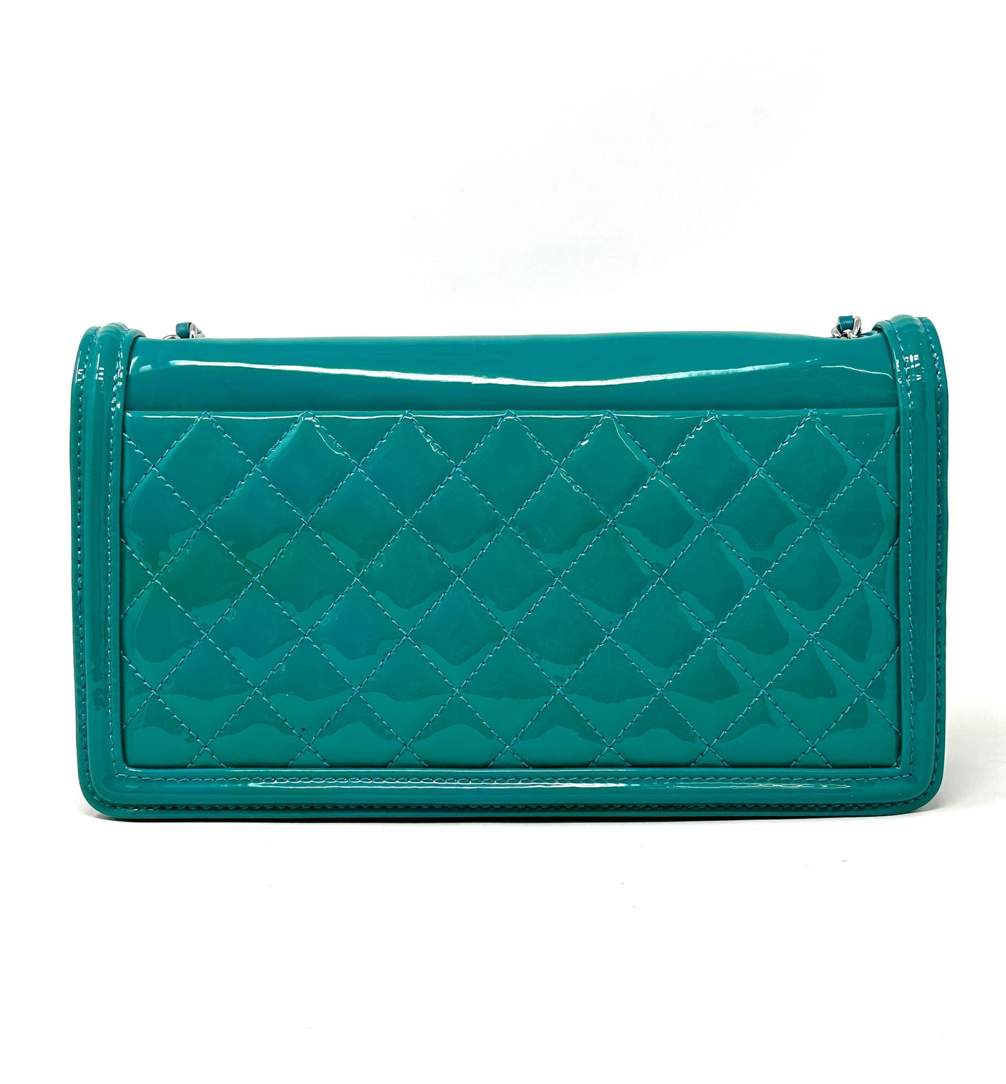 Chanel Lego Boy Brick Turquoise Crossbody Flap Bag