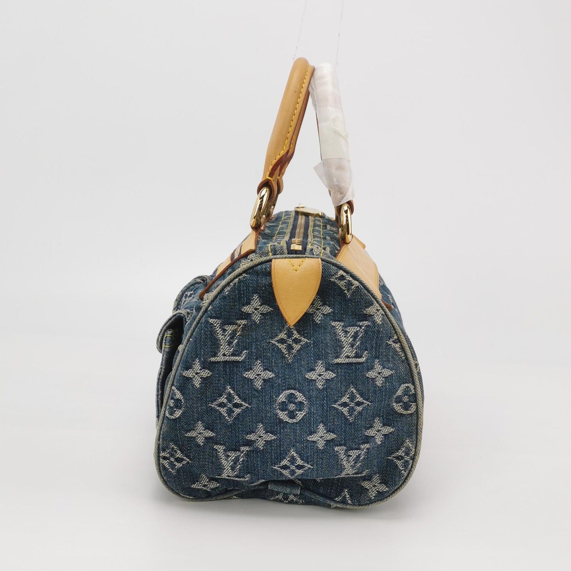 Louis Vuitton Denim Neo Speedy Boston Blue Travel Bag Bag 1