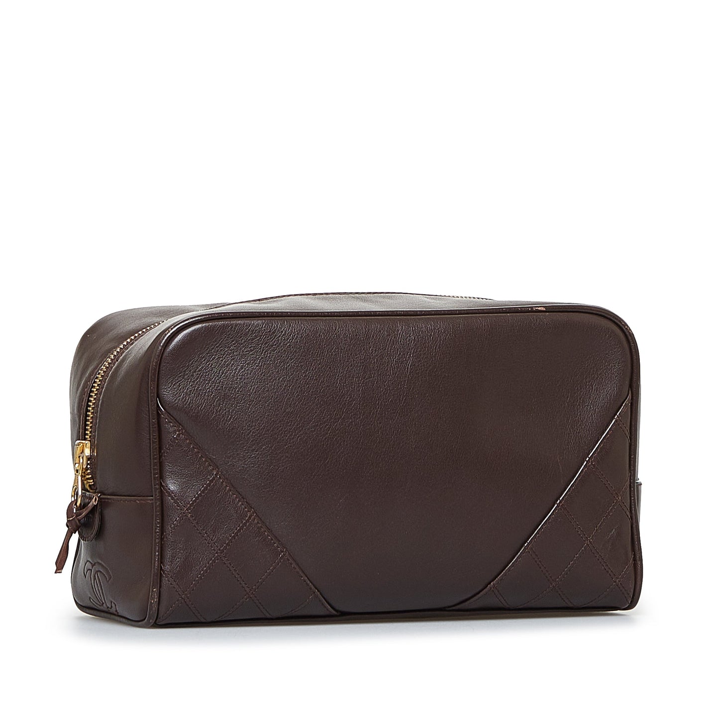 Brown Chanel Leather Pouch