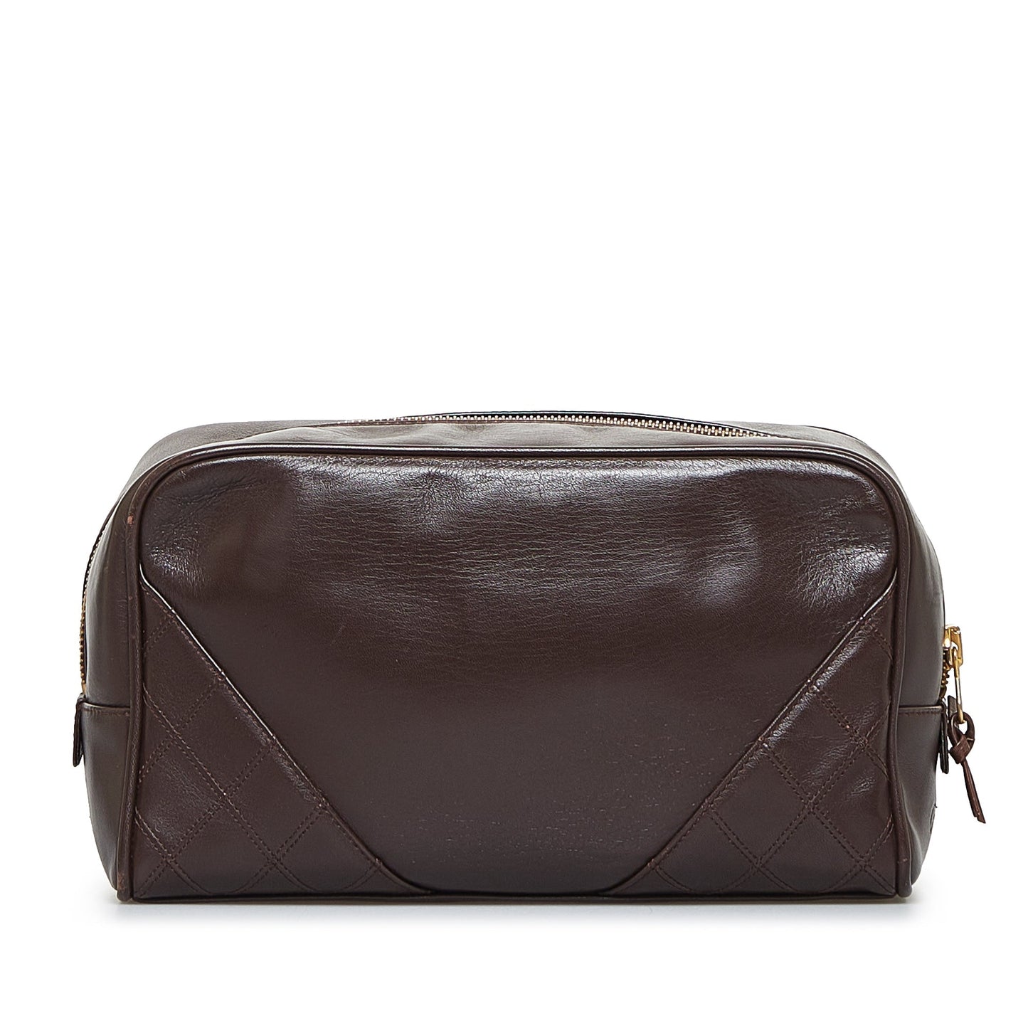 Brown Chanel Leather Pouch