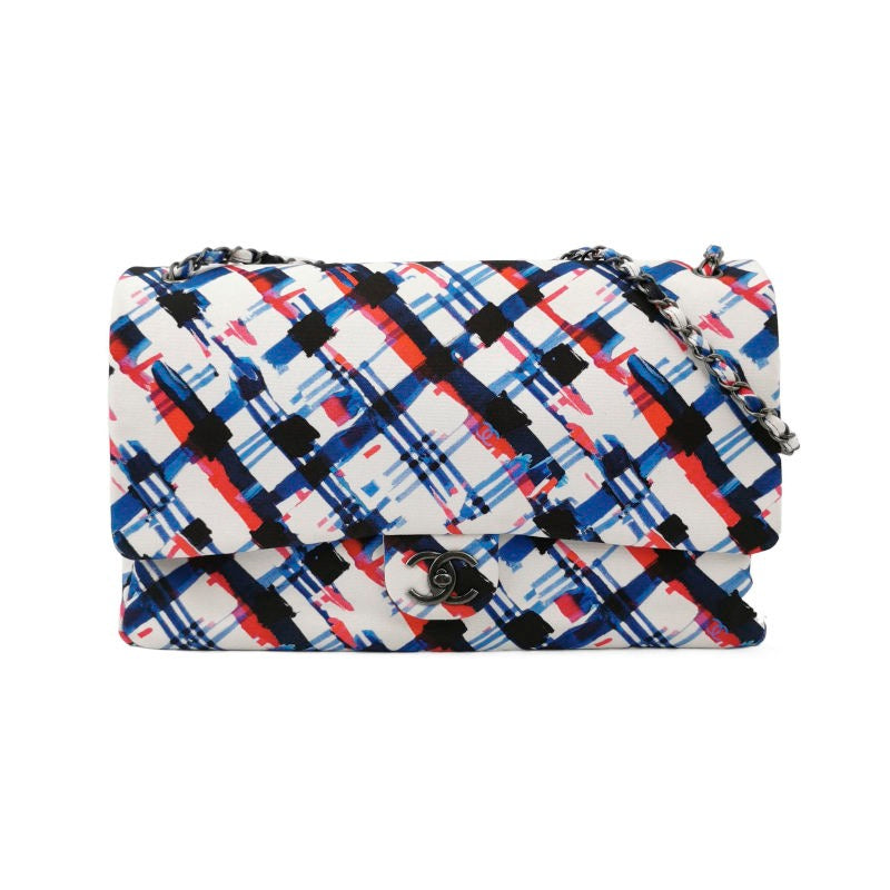 Chanel Airline XXL Artsy Printed Single Flap Multicolor Canvas Handbag