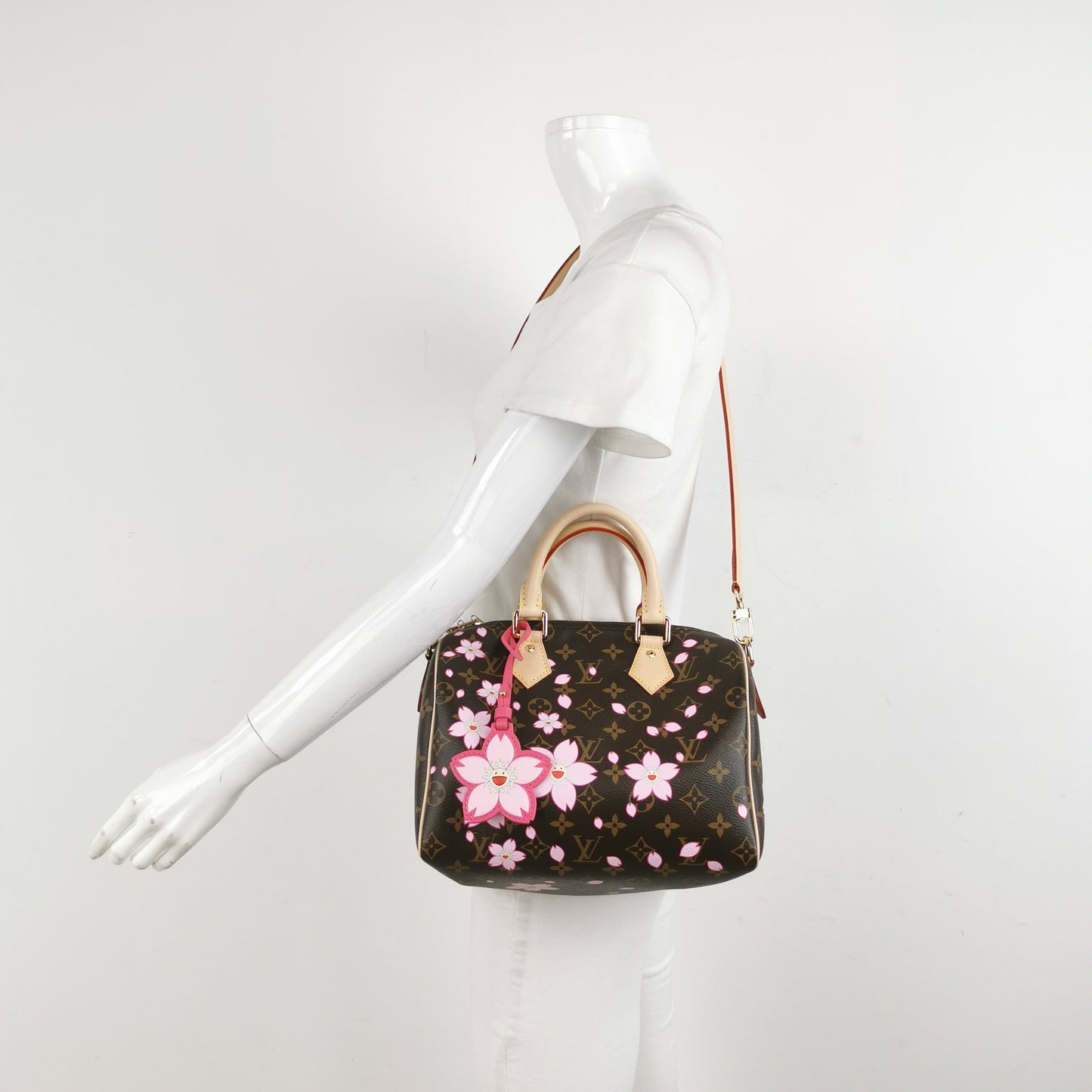 Louis Vuitton x Takashi Murakami Speedy 25 Cherry Monogram Handbag