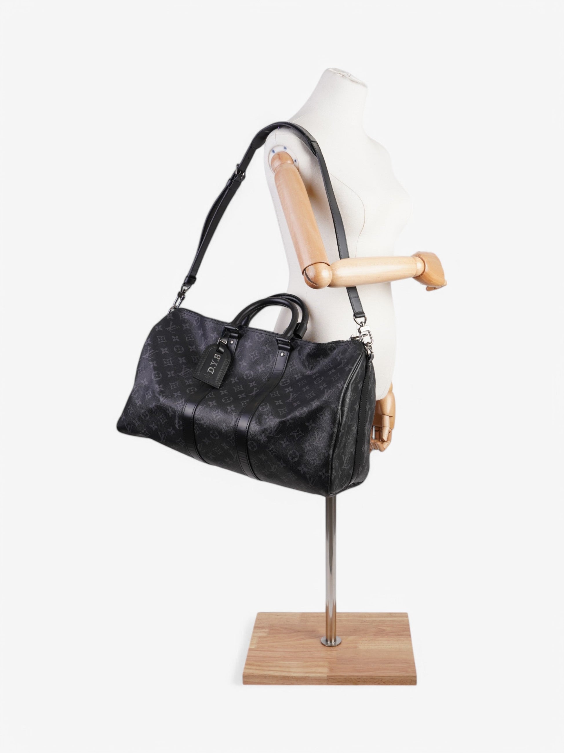 Louis Vuitton Keepall Bandouliere Eclipse Coated 45 Monogram Canvas Coated Canvas Apparel