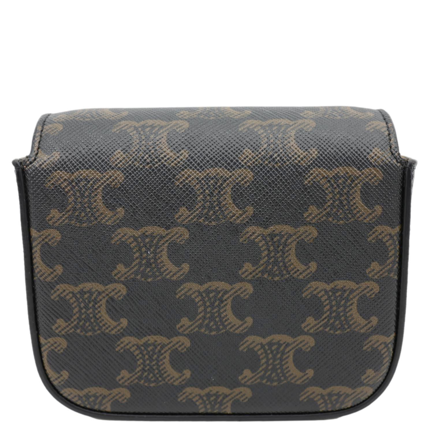 Triomphe Shoulder Bag Canvas Brown