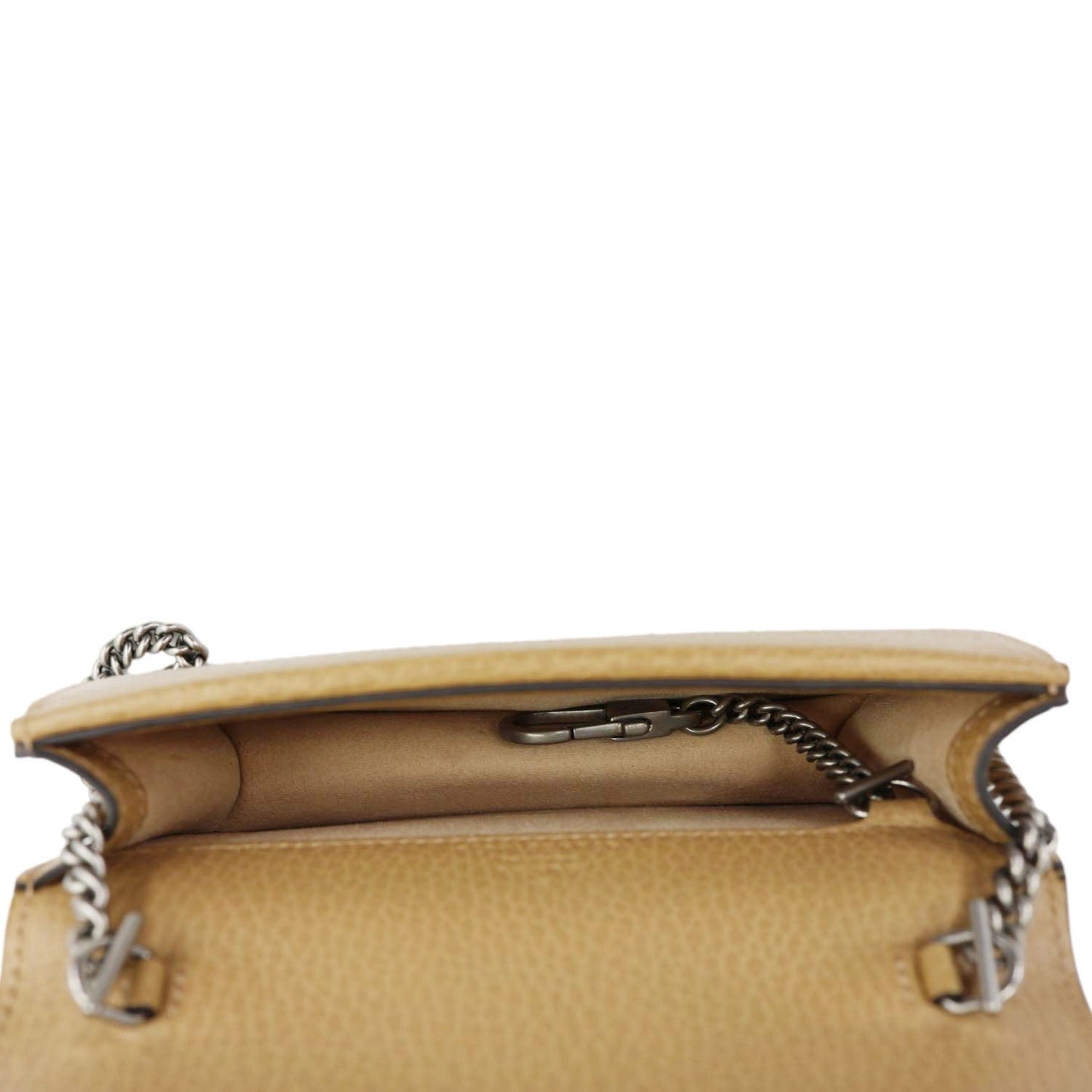 GUCCI Dionysus Mini Leather Crossbody Bag Beige 476432