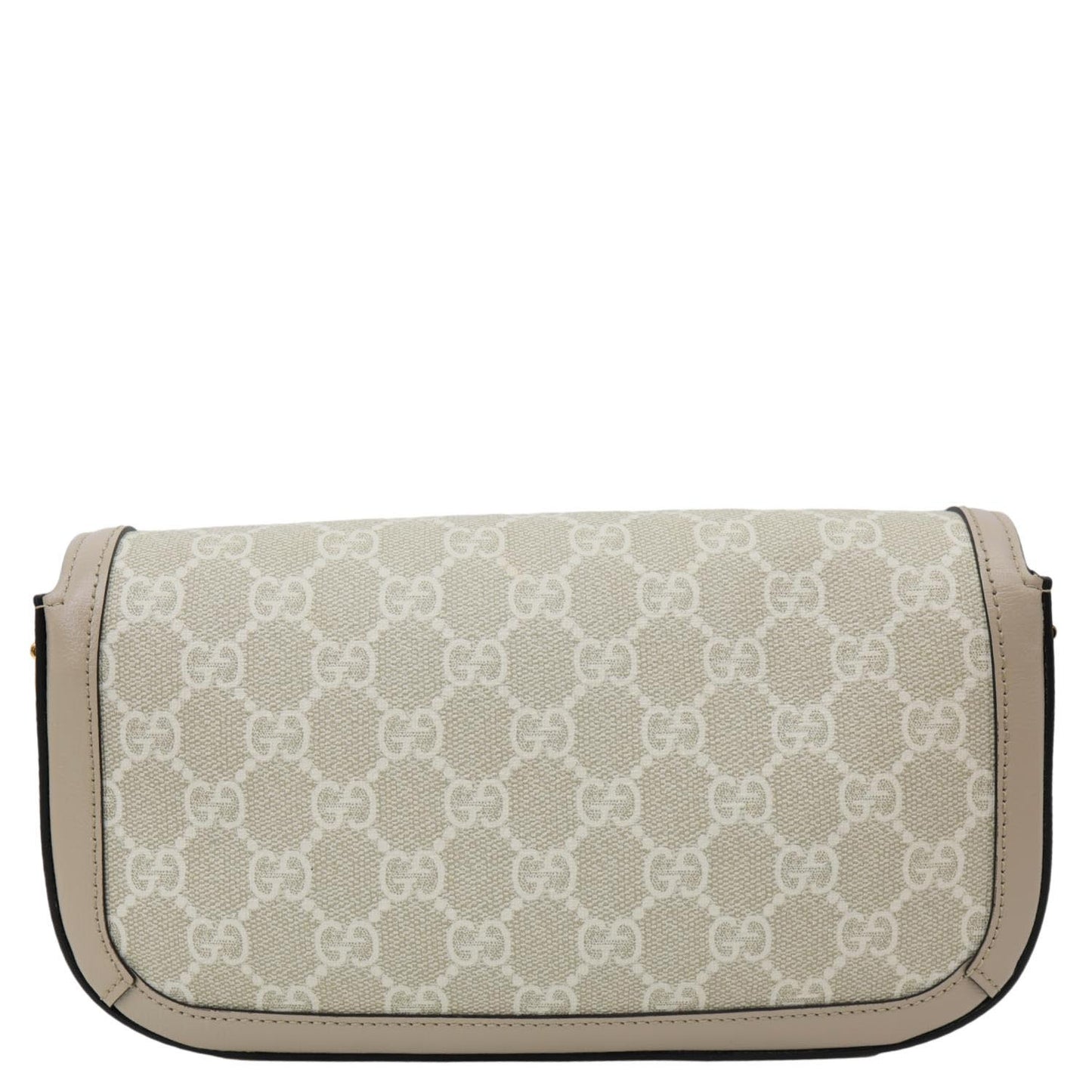 GUCCI Horsebit 1955 Small GG Supreme Canvas Shoulder Bag Beige 735178