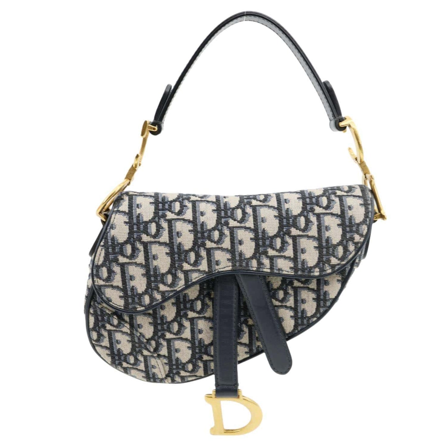 Dior Crossbody Bag Saddle Oblique Jacquard Satchel Bag Blue Navy