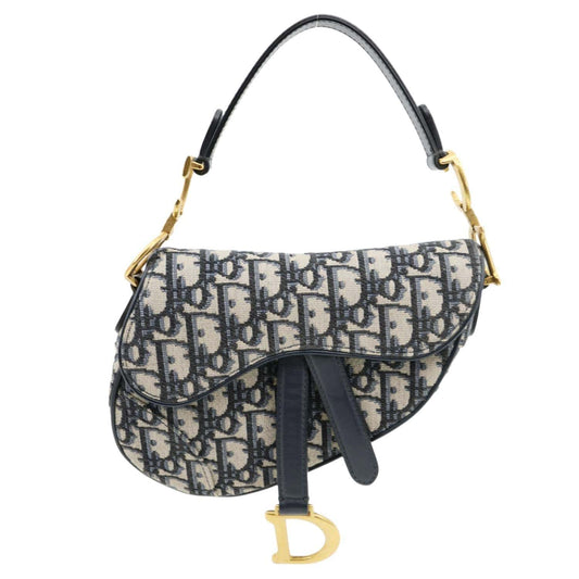 Dior Crossbody Bag Saddle Oblique Jacquard Satchel Bag Blue Navy