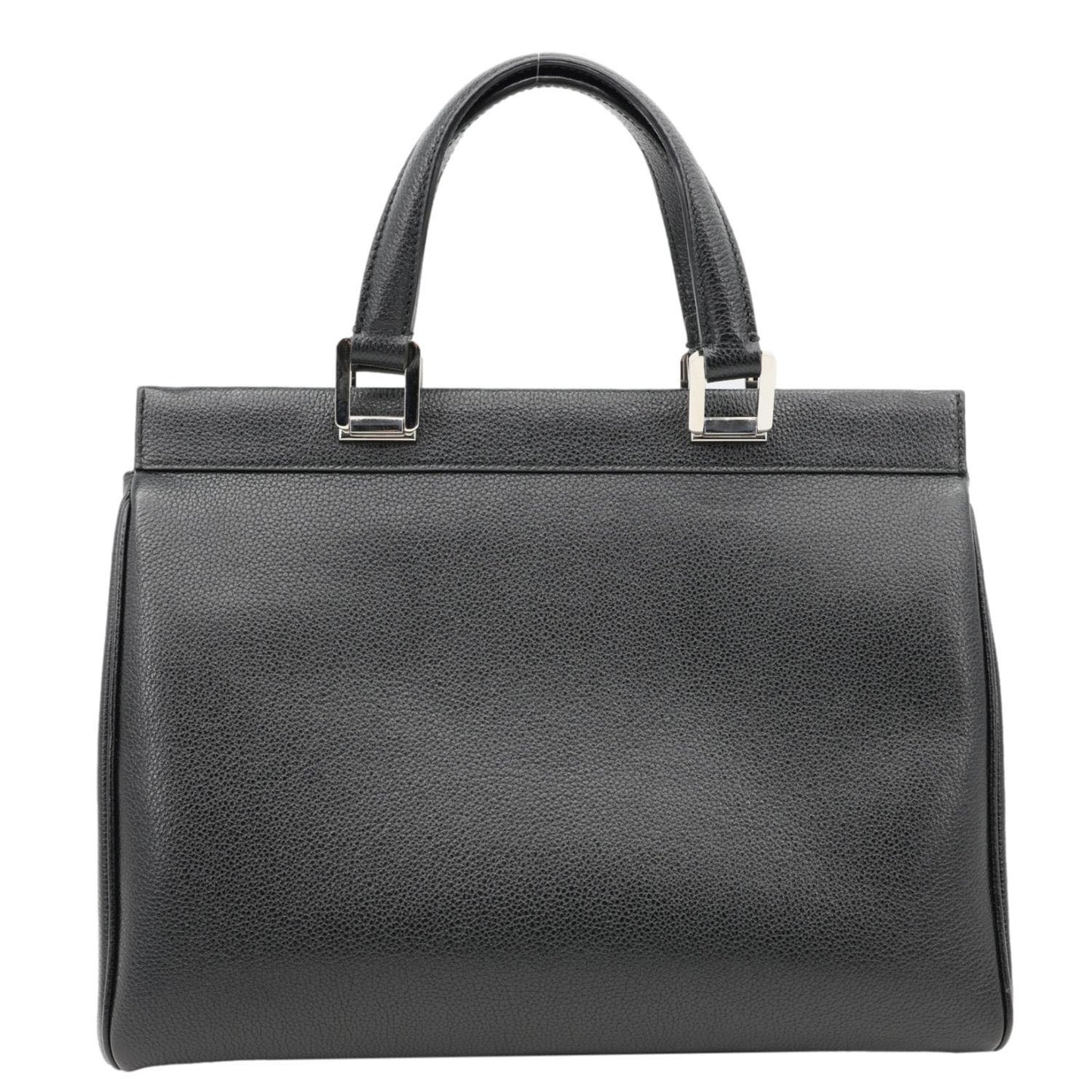 GUCCI Zumi Medium Leather Top Handle Shoulder Bag Black 564714
