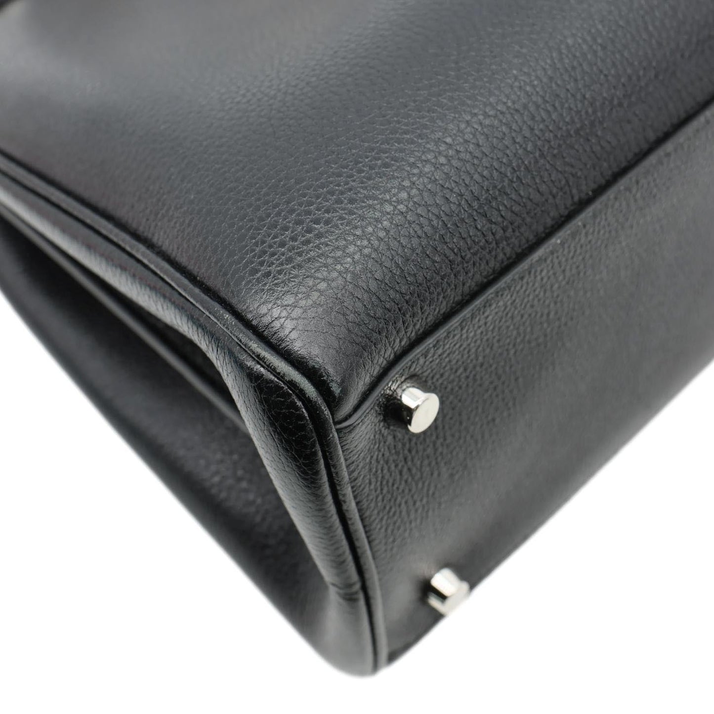 GUCCI Zumi Medium Leather Top Handle Shoulder Bag Black 564714