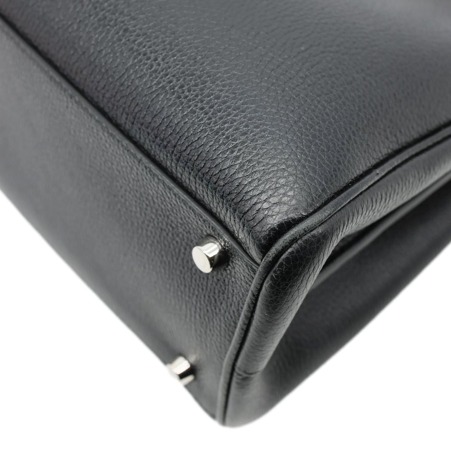 GUCCI Zumi Medium Leather Top Handle Shoulder Bag Black 564714