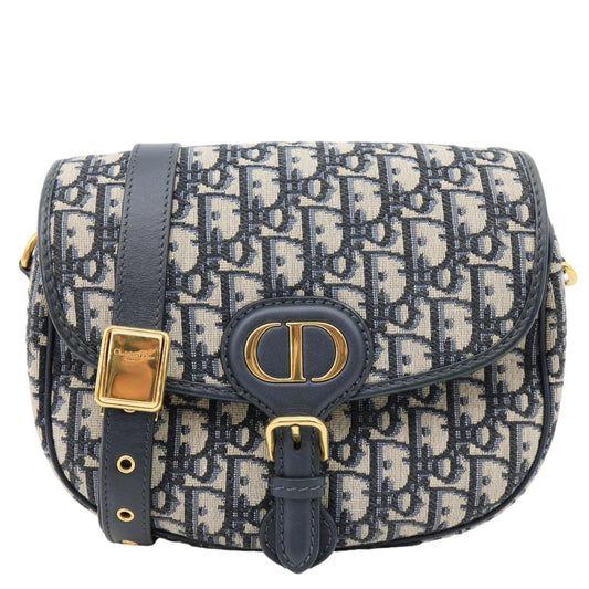 Dior Crossbody Bag Bobby Oblique Jacquard Canvas Blue Navy