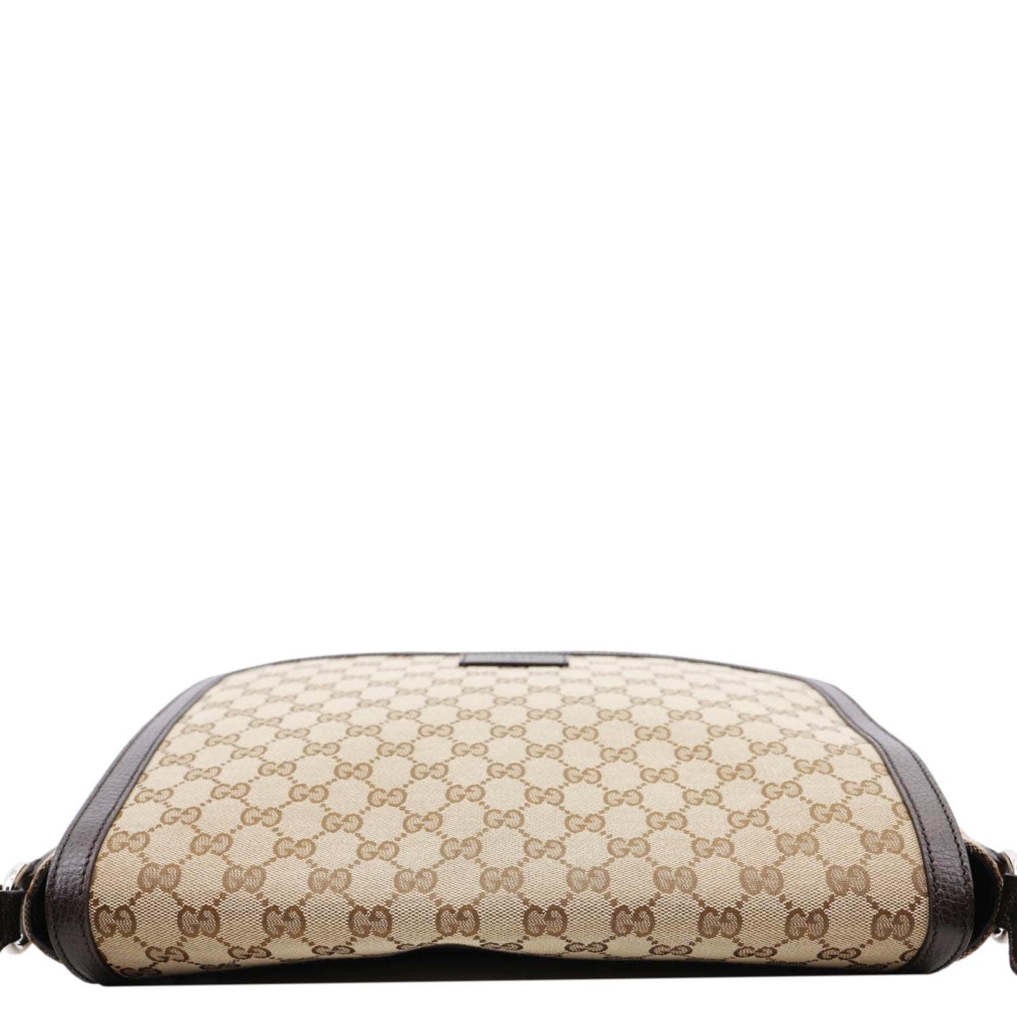 GUCCI GG Flap Large Monogram Canvas Messenger Bag Beige 449171