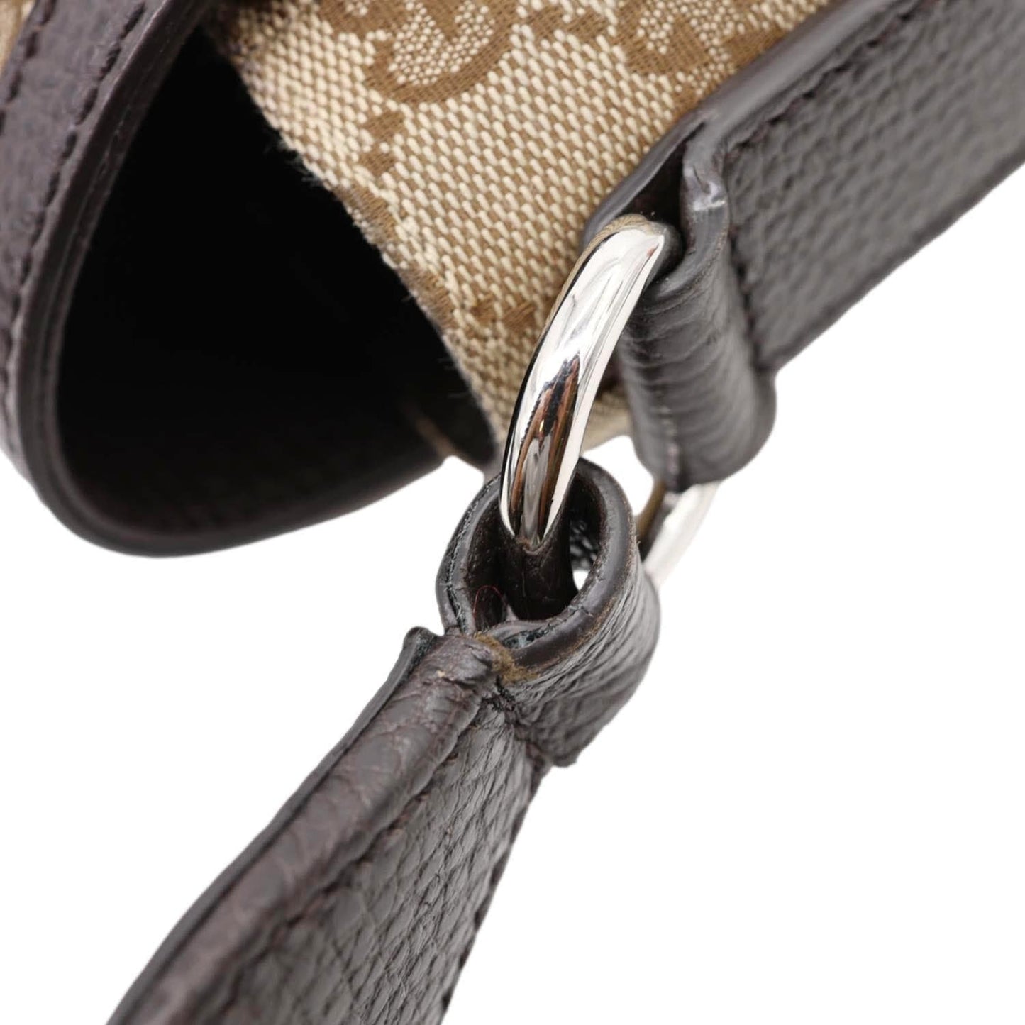 GUCCI GG Flap Large Monogram Canvas Messenger Bag Beige 449171