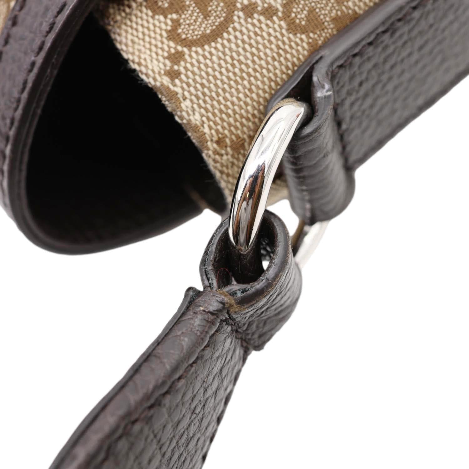 GUCCI GG Flap Large Monogram Canvas Messenger Bag Beige 449171