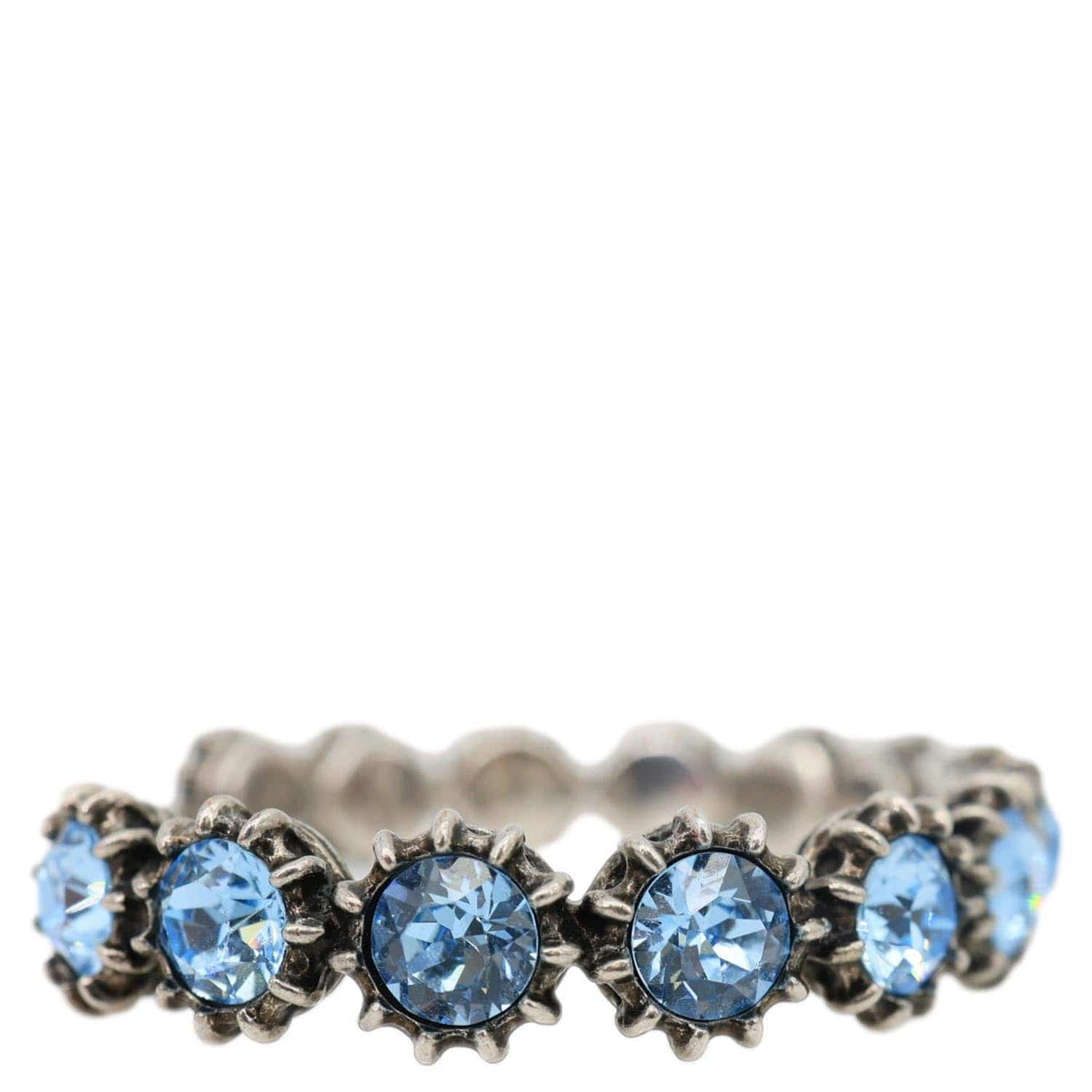 GUCCI Crystal Cuff Metal Bracelet Blue