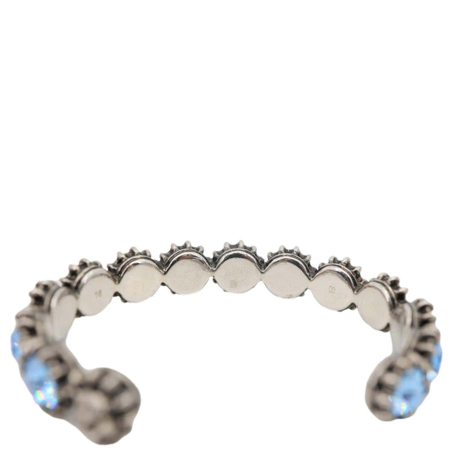 GUCCI Crystal Cuff Metal Bracelet Blue