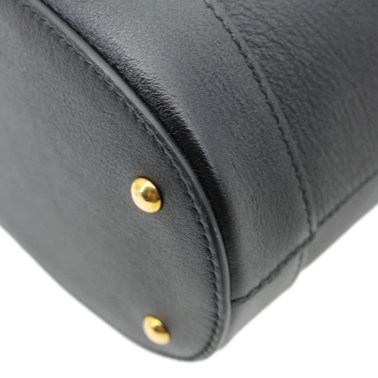 GUCCI Diana Bamboo Leather Bucket Bag Black 724652