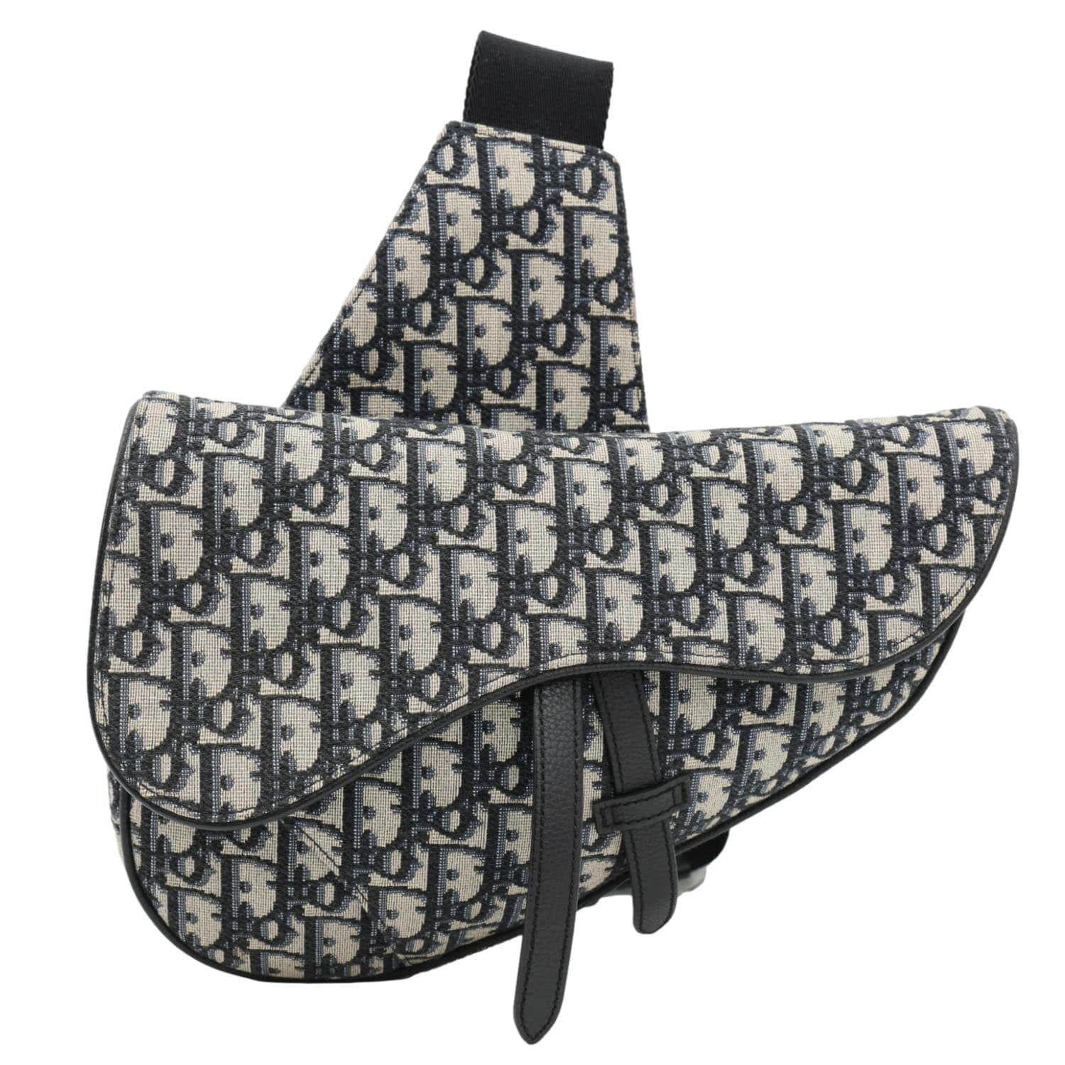 Dior Crossbody Bag Saddle Oblique Jacquard Grey Gray