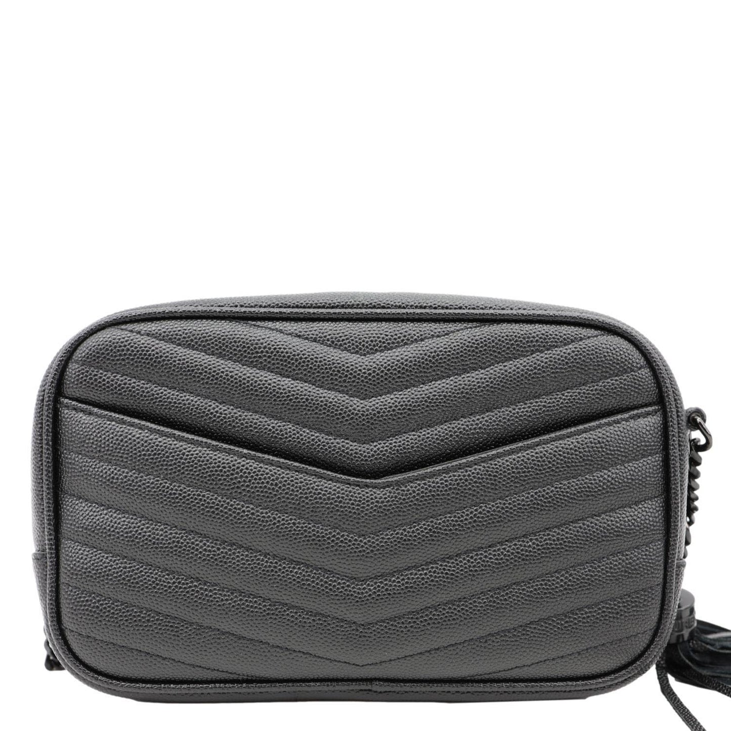 YSL Saint Laurent Yves Lou Chevron Camera Bag Leather Black Travel Bag Camera Bag 1