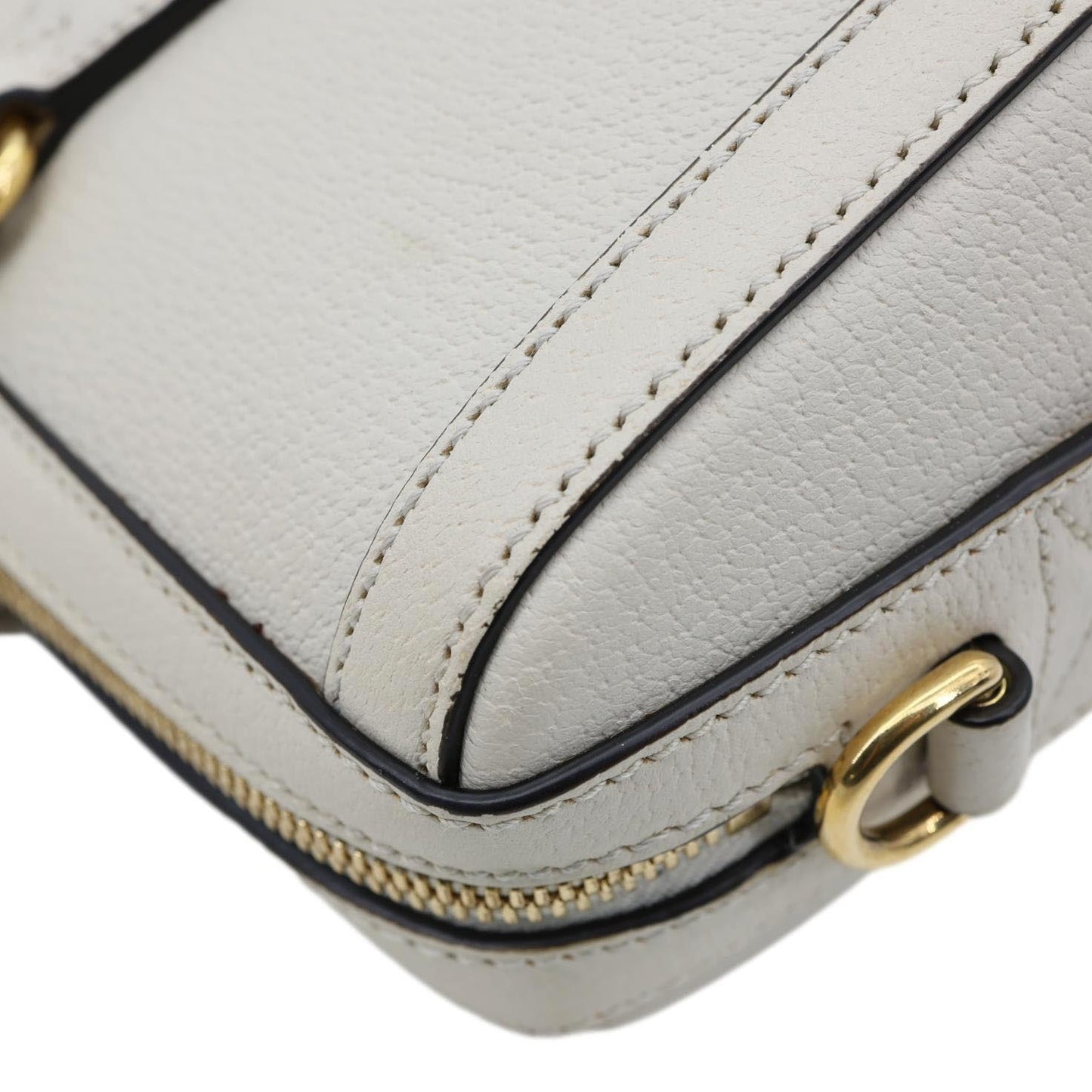 GUCCI Ophidia GG Medium Web Leather Top Handle Shoulder Bag Beige 524532