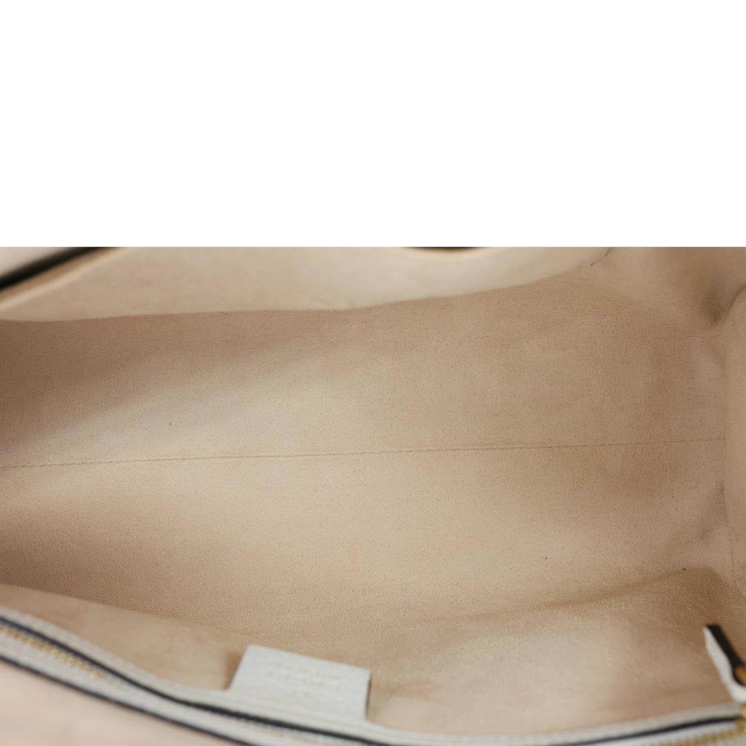 GUCCI Ophidia GG Medium Web Leather Top Handle Shoulder Bag Beige 524532