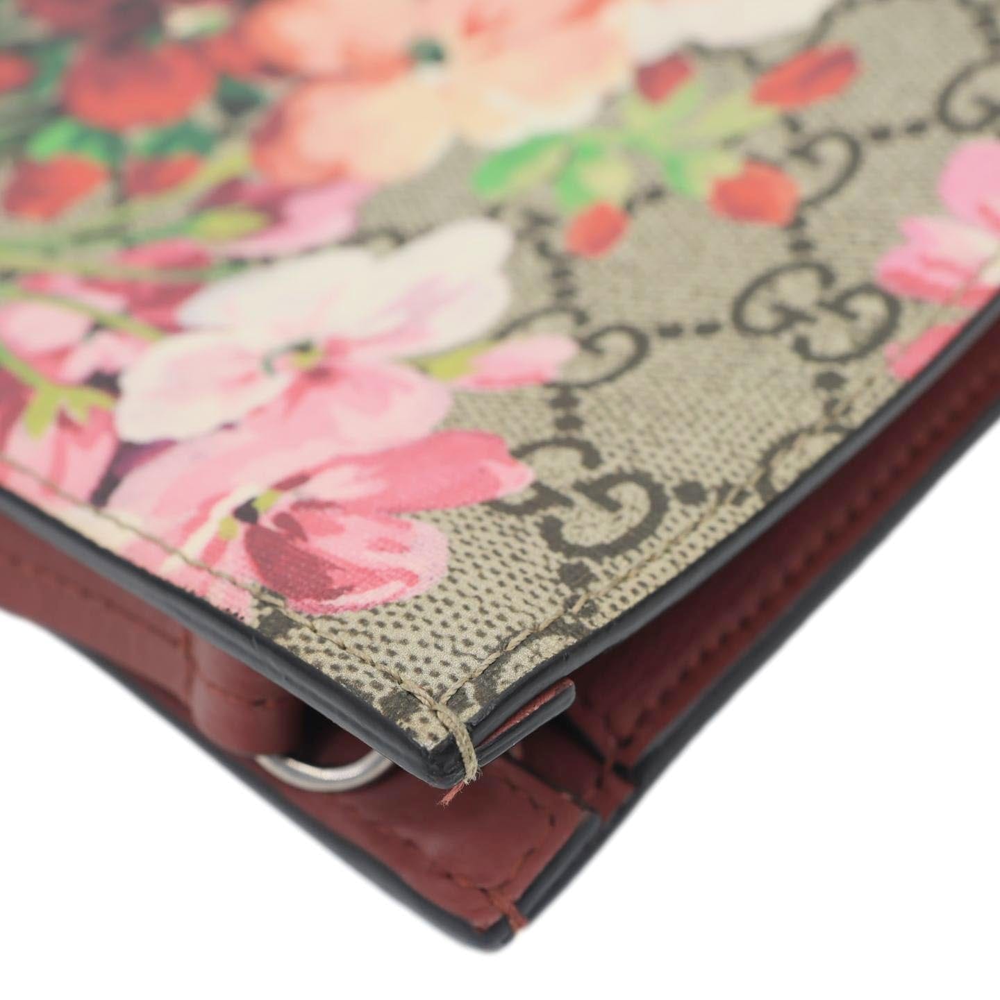 GUCCI GG Supreme Monogram Blooms Large Cosmetic Case Dry Rose 430268