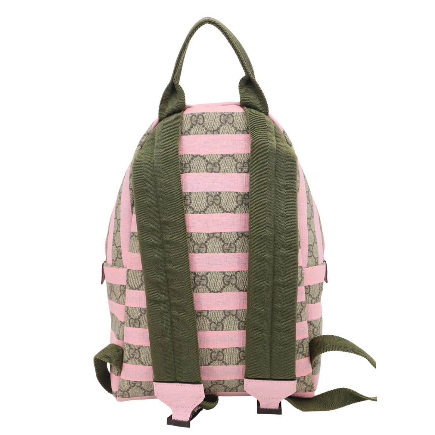GUCCI Striped Kids GG Supreme Canvas Backpack Pink 271327