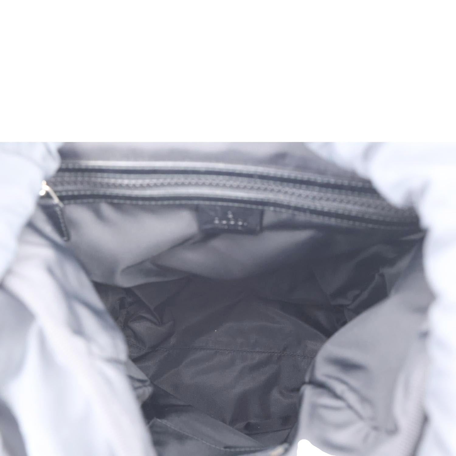 GUCCI L'Aveugle Par Amour Embroidered Techno Web Canvas Backpack Black 478327