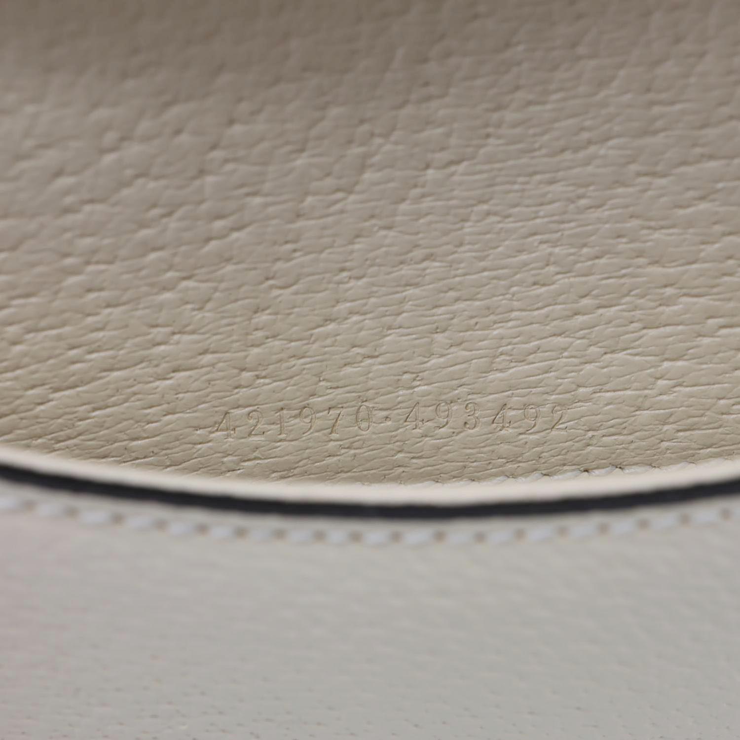 GUCCI Dionysus Mini Leather Crossbody Bag Off White 421970