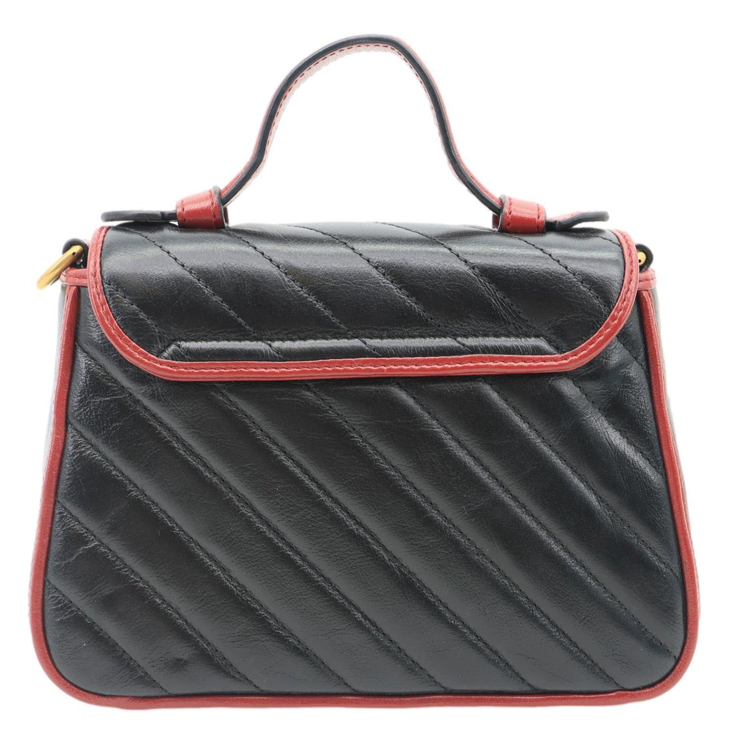 GUCCI GG Marmont Mini Top Handle Crossbody Bag Black 583571