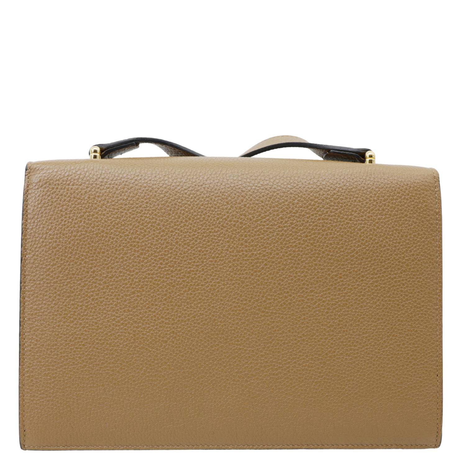GUCCI Zumi Flap Small Grainy Leather Shoulder Bag Brown 576388