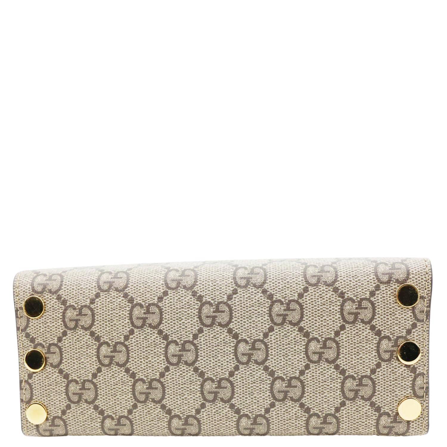 GUCCI Moon Love Valentines Day Padlock GG Supreme Canvas Shoulder Bag Beige 677610