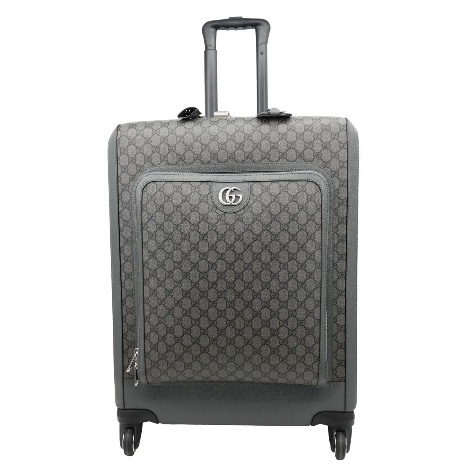 GUCCI Ophidia Cabin Trolley GG Supreme Canvas Travel Bag Grey 693664