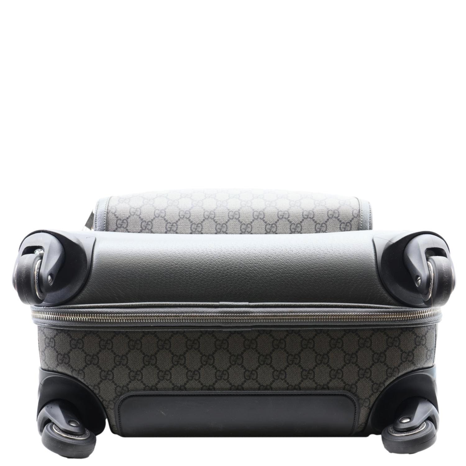 GUCCI Ophidia Cabin Trolley GG Supreme Canvas Travel Bag Grey 693664
