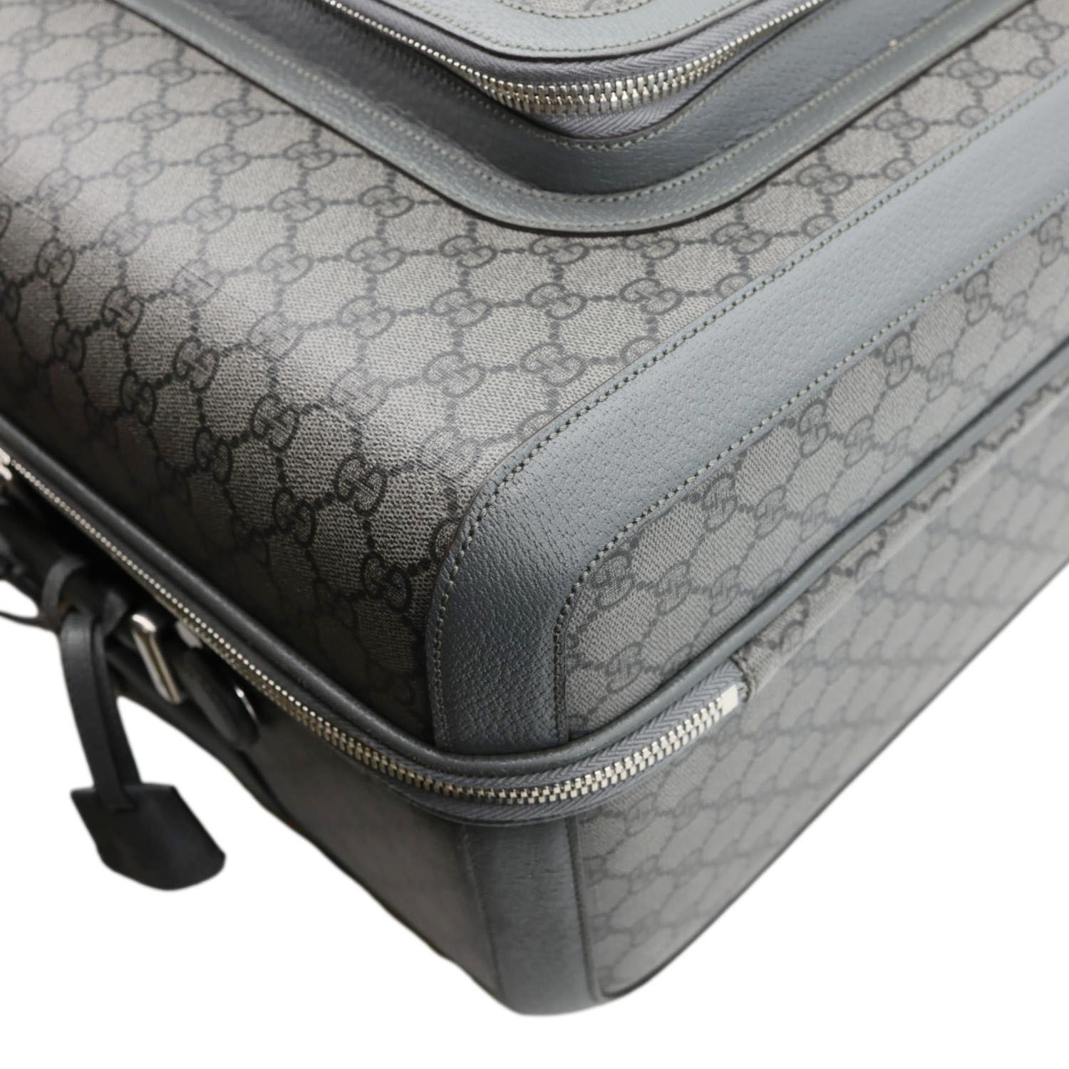 GUCCI Ophidia Cabin Trolley GG Supreme Canvas Travel Bag Grey 693664