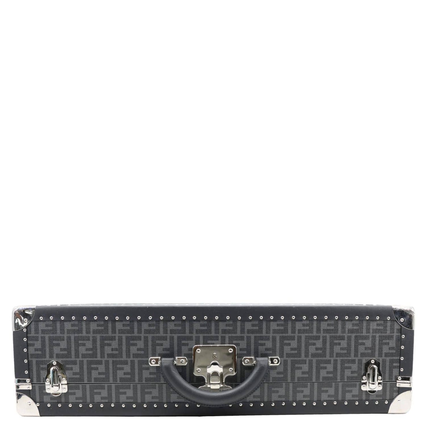 Fendi Ff Zucca Rigid Suitcase Grey Handbag Canvas Gray Large Travel Bag