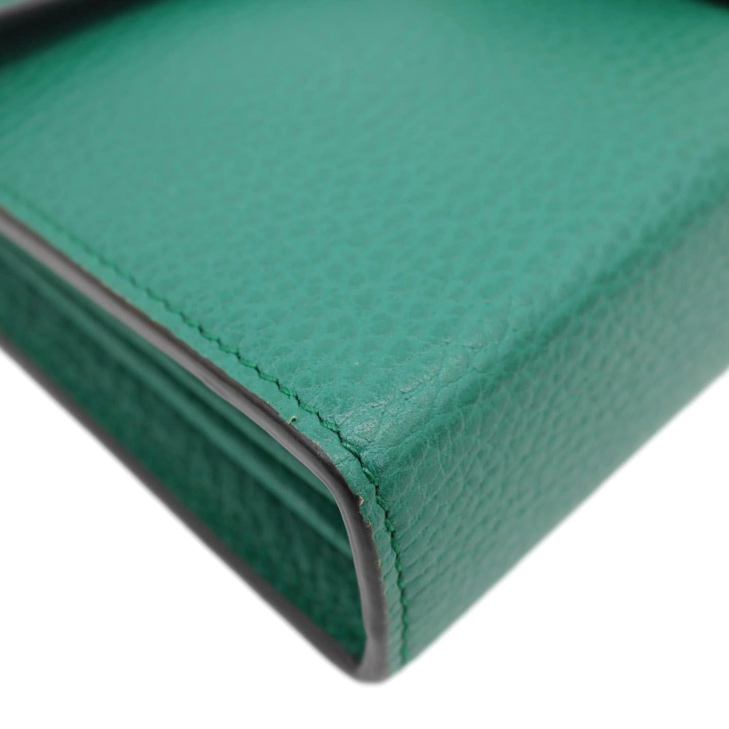 GUCCI Dionysus Crystal Mini Dollar Calfskin Leather Crossbody Bag Green 401231