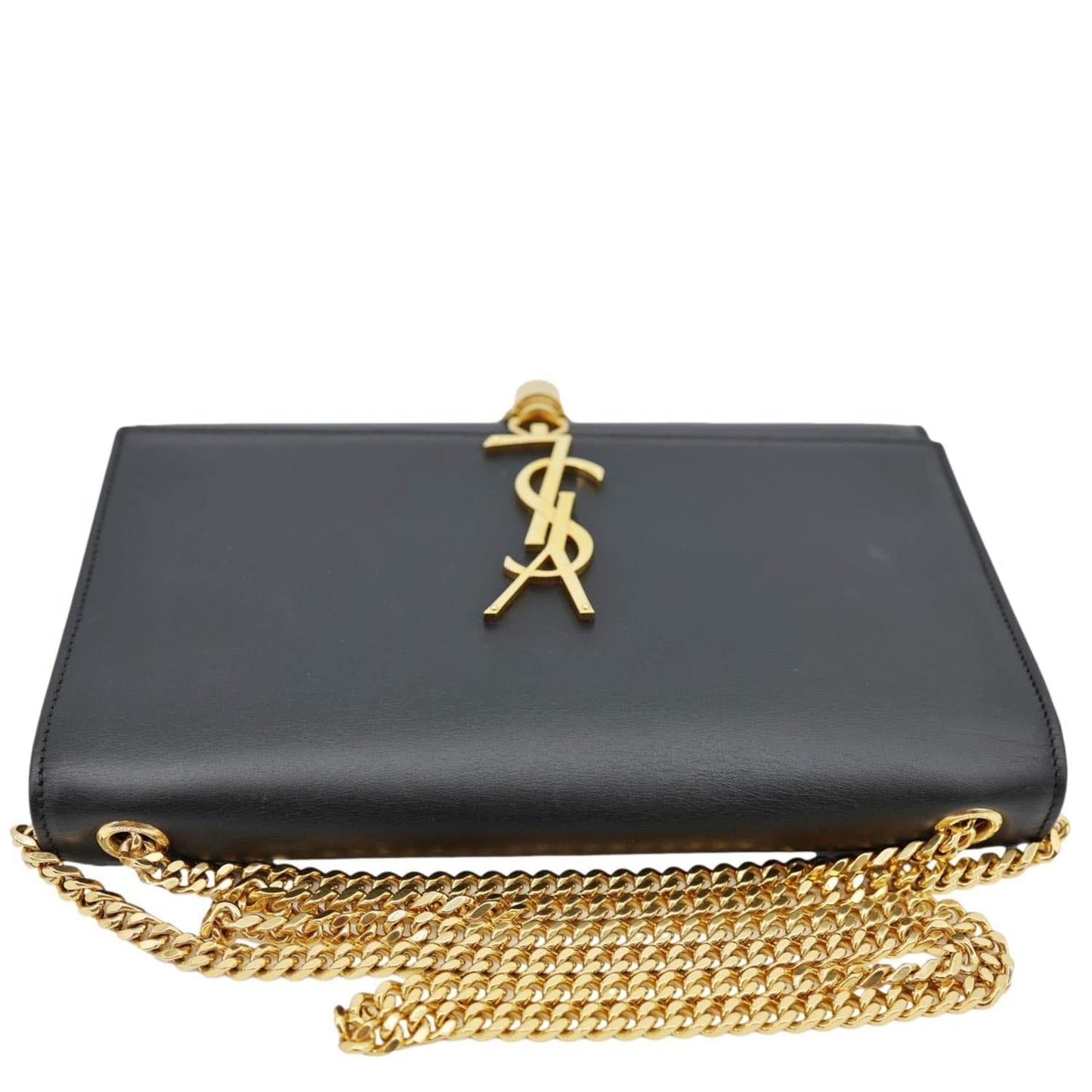 YSL Saint Laurent Yves Kate Tassel Smooth Calfskin Crossbody Bag Leather Black Chain