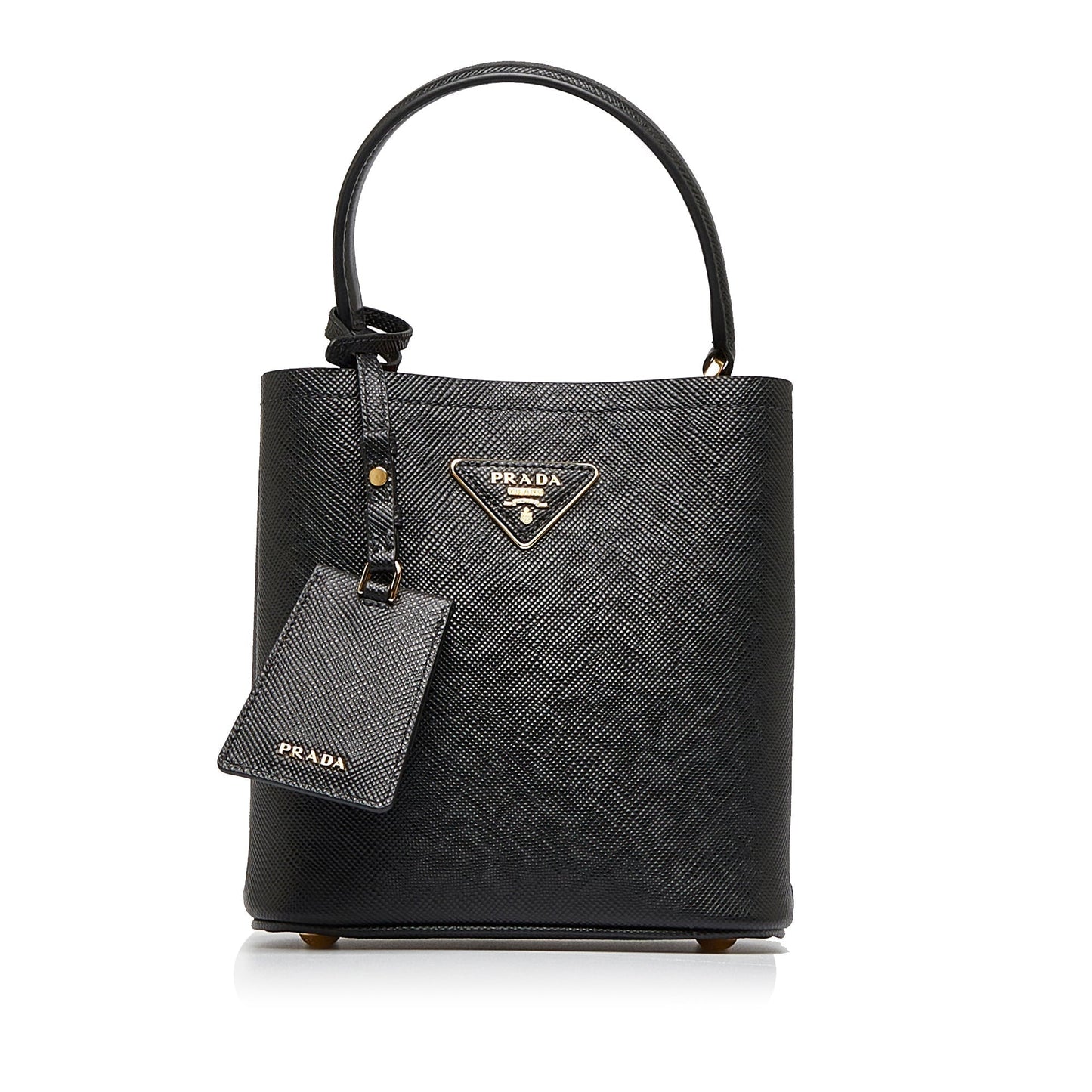 Prada Cuir Panier Bag Saffiano Black Travel Bag