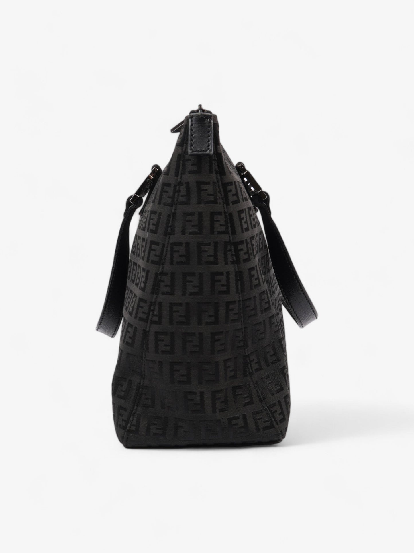 Fendi Zucca Tote Canvas Black Shoulder Bag