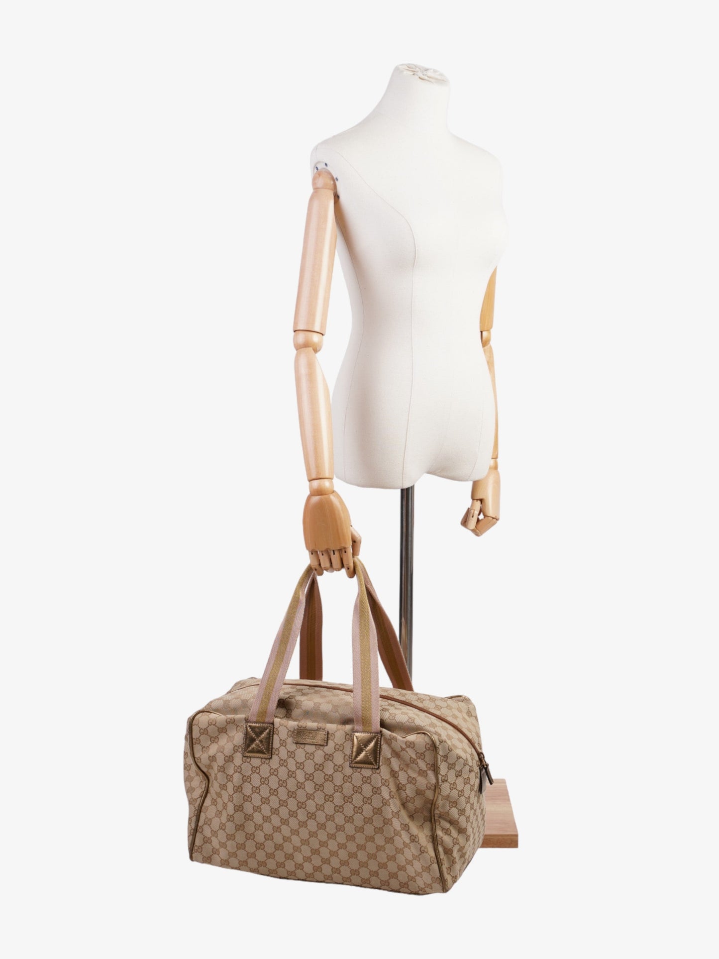 Gucci Interlocking Travel Bag Supreme Canvas Pink