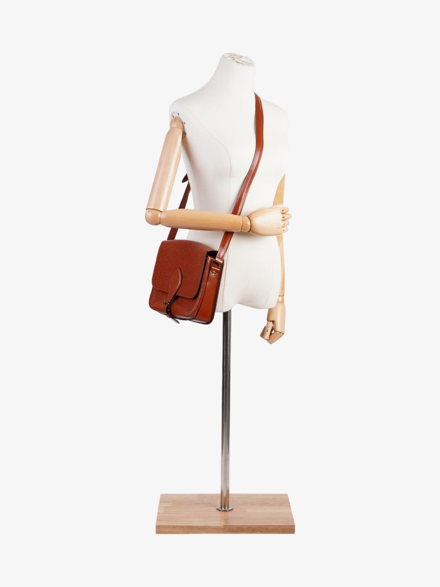 Louis Vuitton Cartouchiere MM Epi Leather Brown Handbag