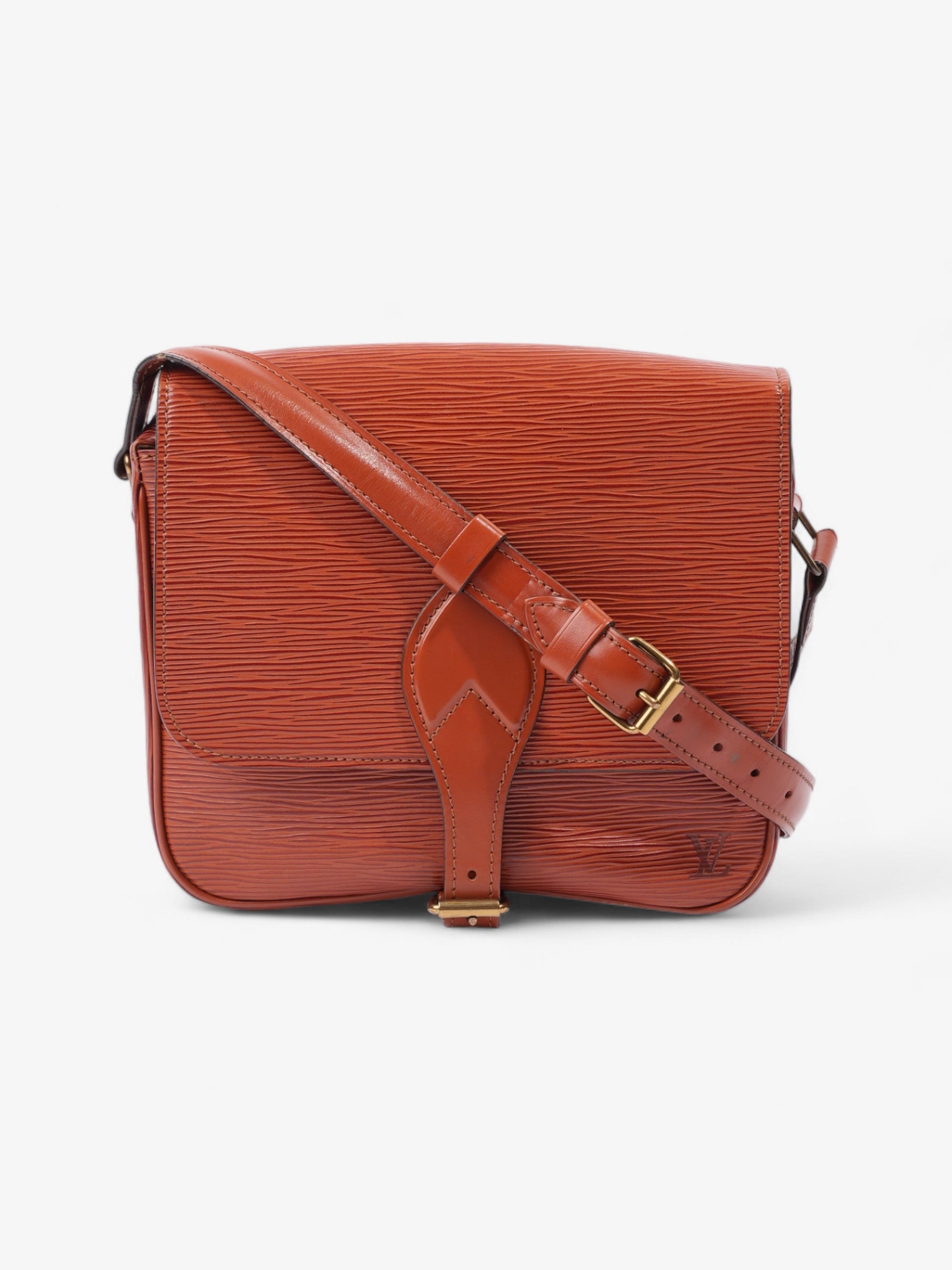 Louis Vuitton Cartouchiere MM Epi Leather Brown Handbag