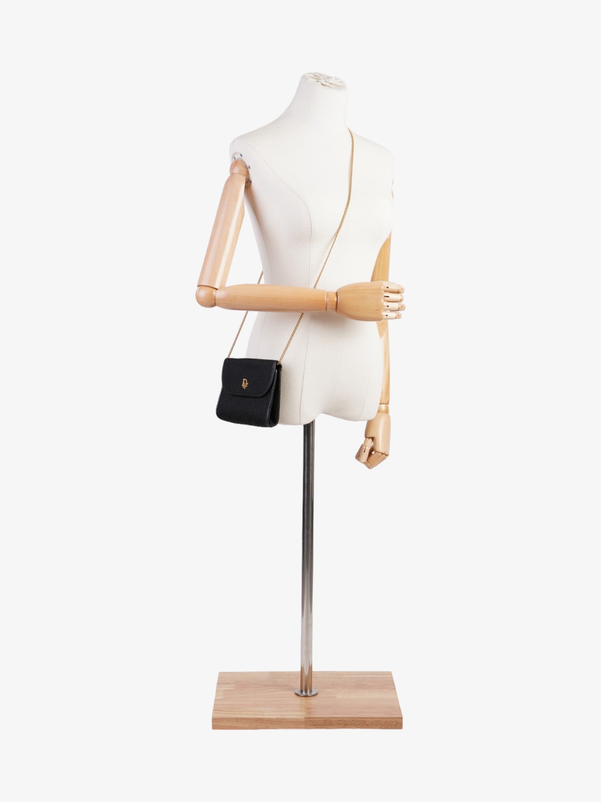 Dior Christian Trotter issimo Crossbody Bag Canvas Black Chain