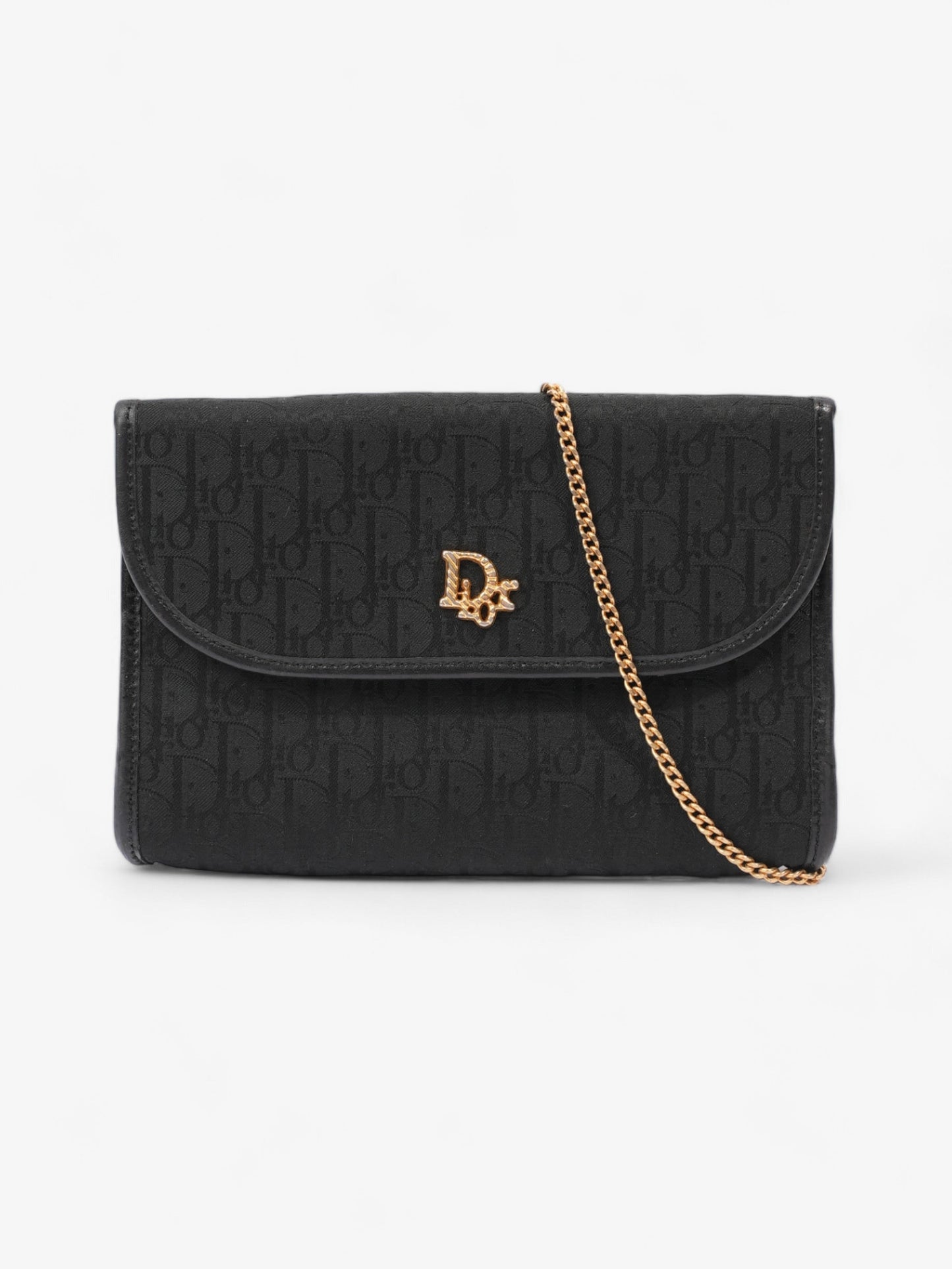 Dior Christian Trotter issimo Crossbody Bag Canvas Black Chain
