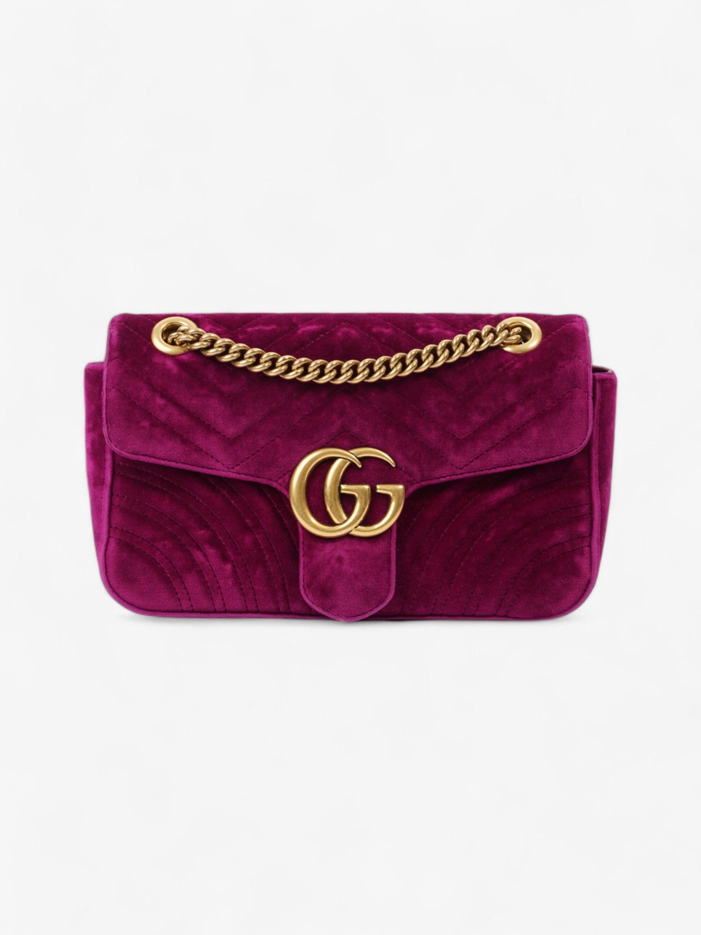 Gucci Marmont Purple Velvet Shoulder Bag Small Small 1