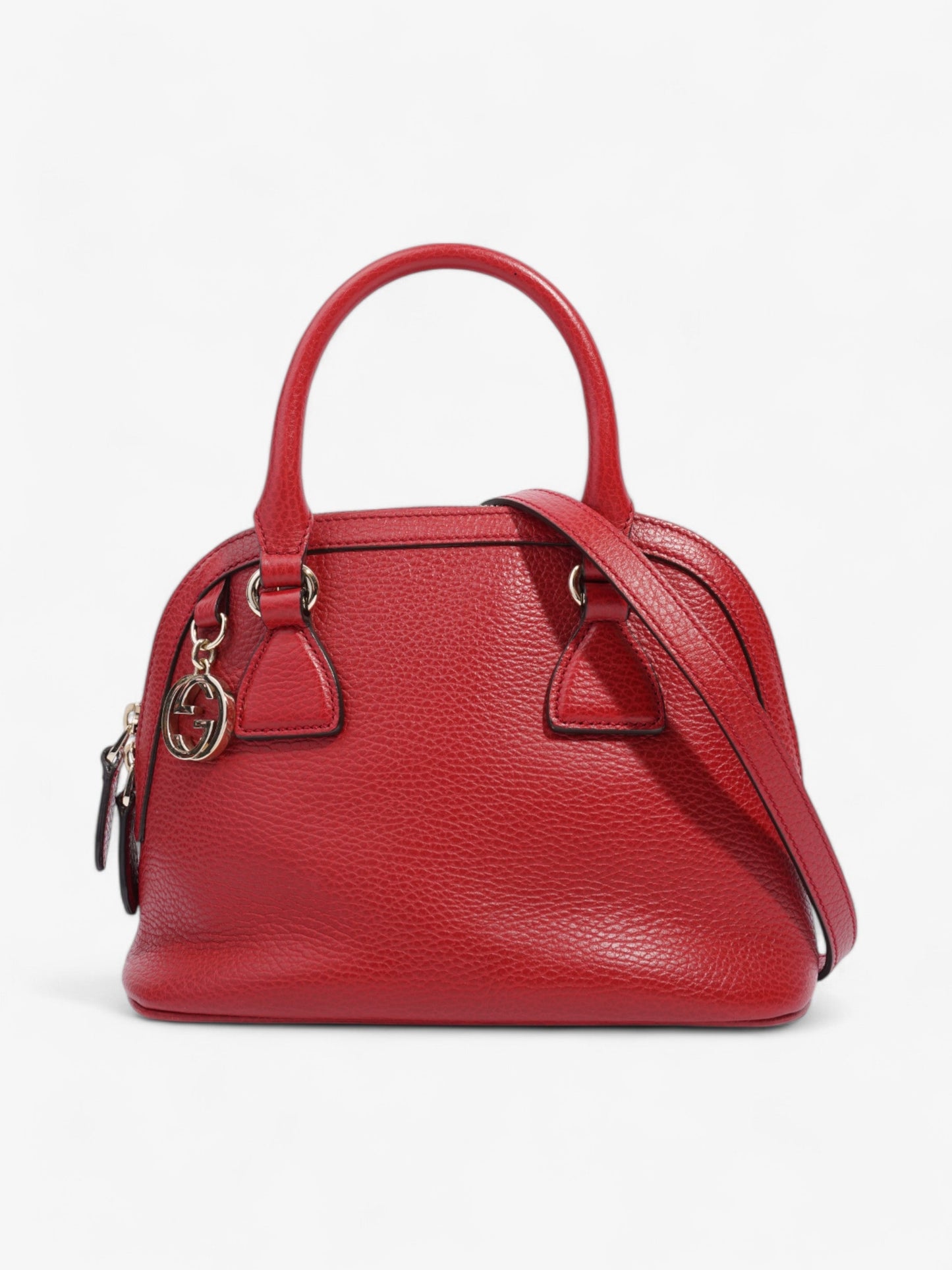 Gucci 2Way Handbag Leather Red Crossbody Bag