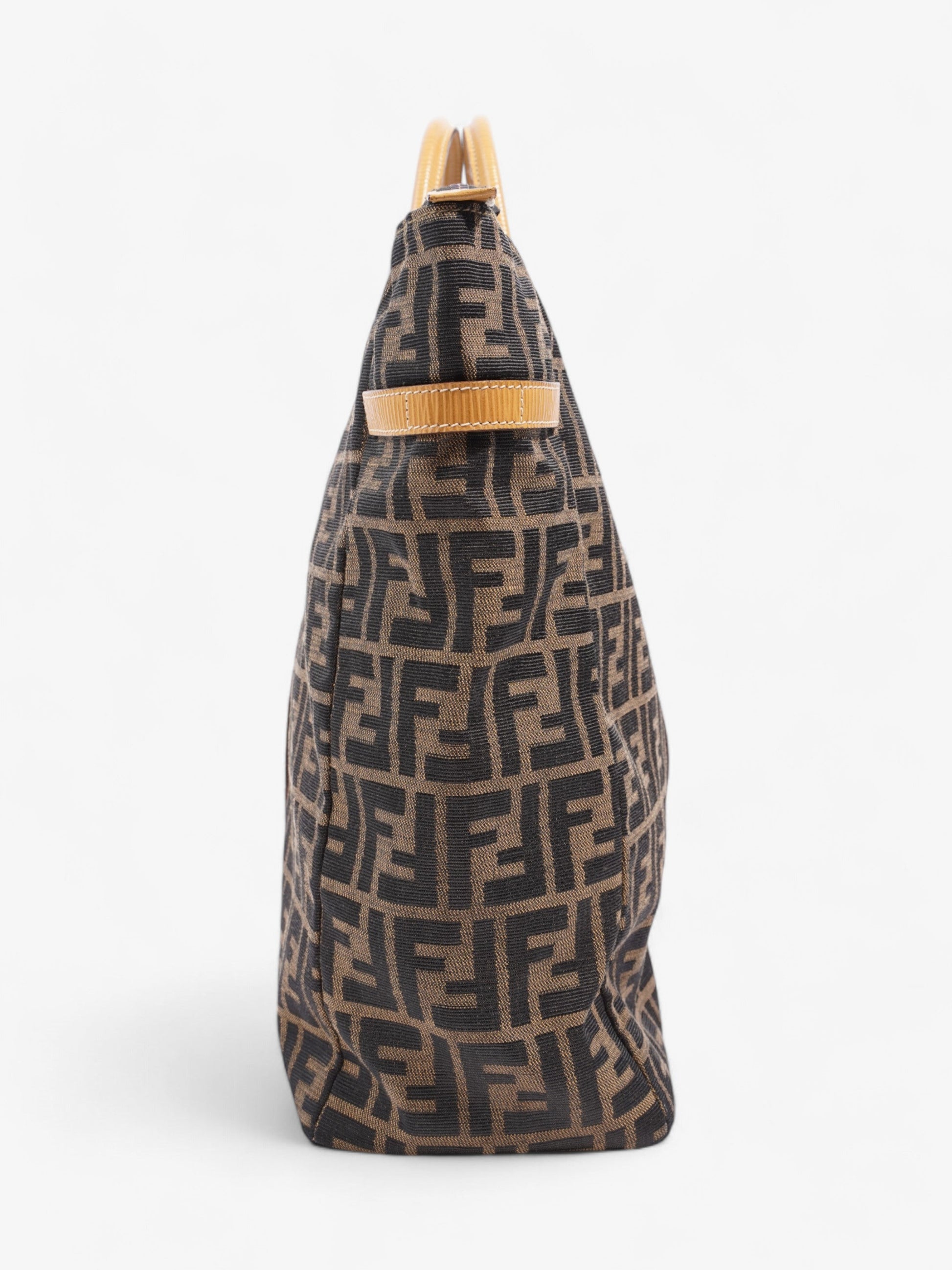 Fendi Zucca Weekender Tote Canvas Brown Tote Bag